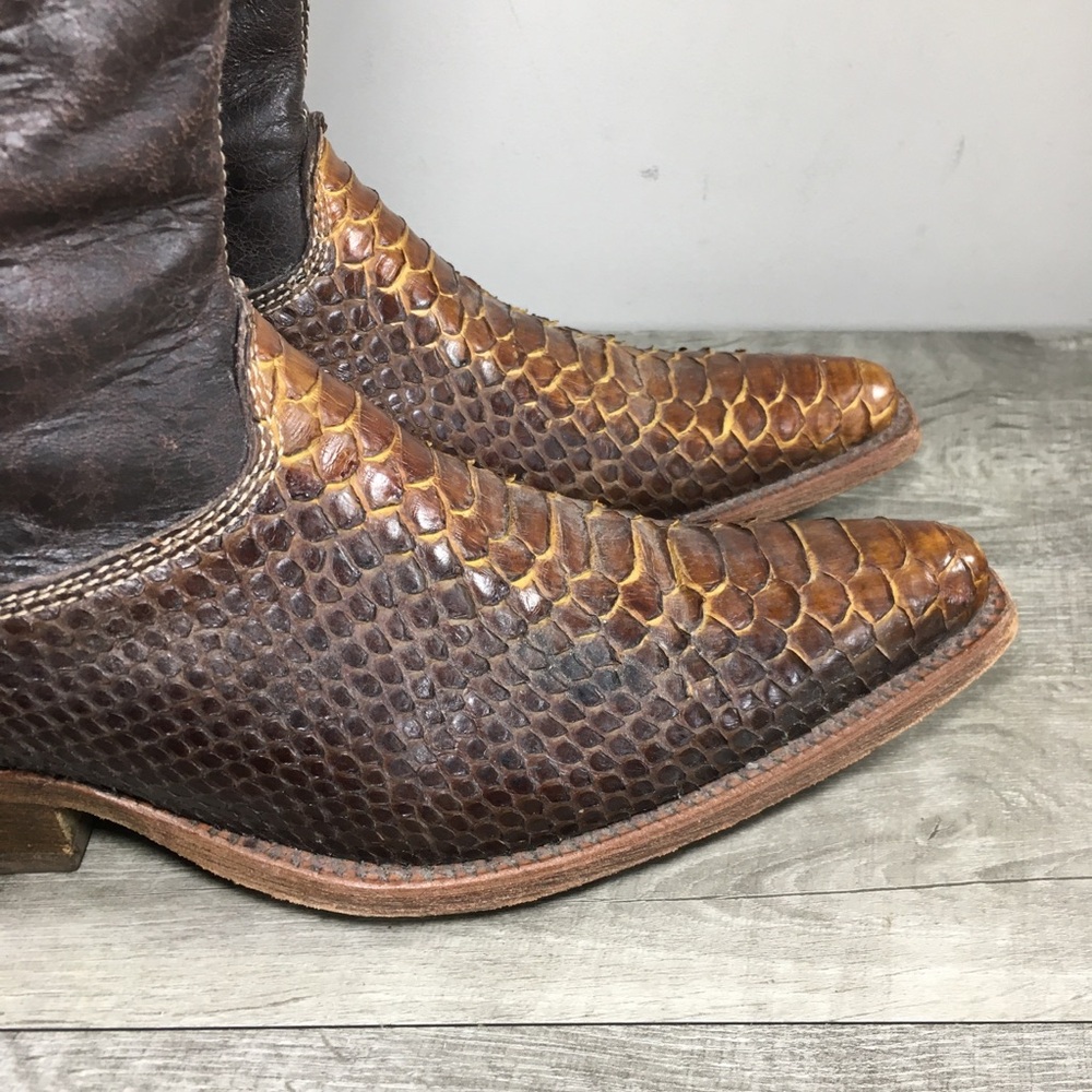 Rustico Cuadra Honey Python Snake Skin Leather Co… - image 3